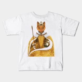 Queen Elizabeth I cat - historiCATS illustrations Kids T-Shirt